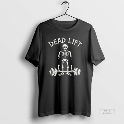 Trendy Dead Lift Skeleton Gym Shirt Stylish Design