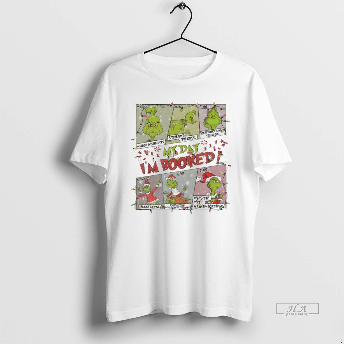 Trendy Grinch My Day Im Booked White Shirt Exclusive Art