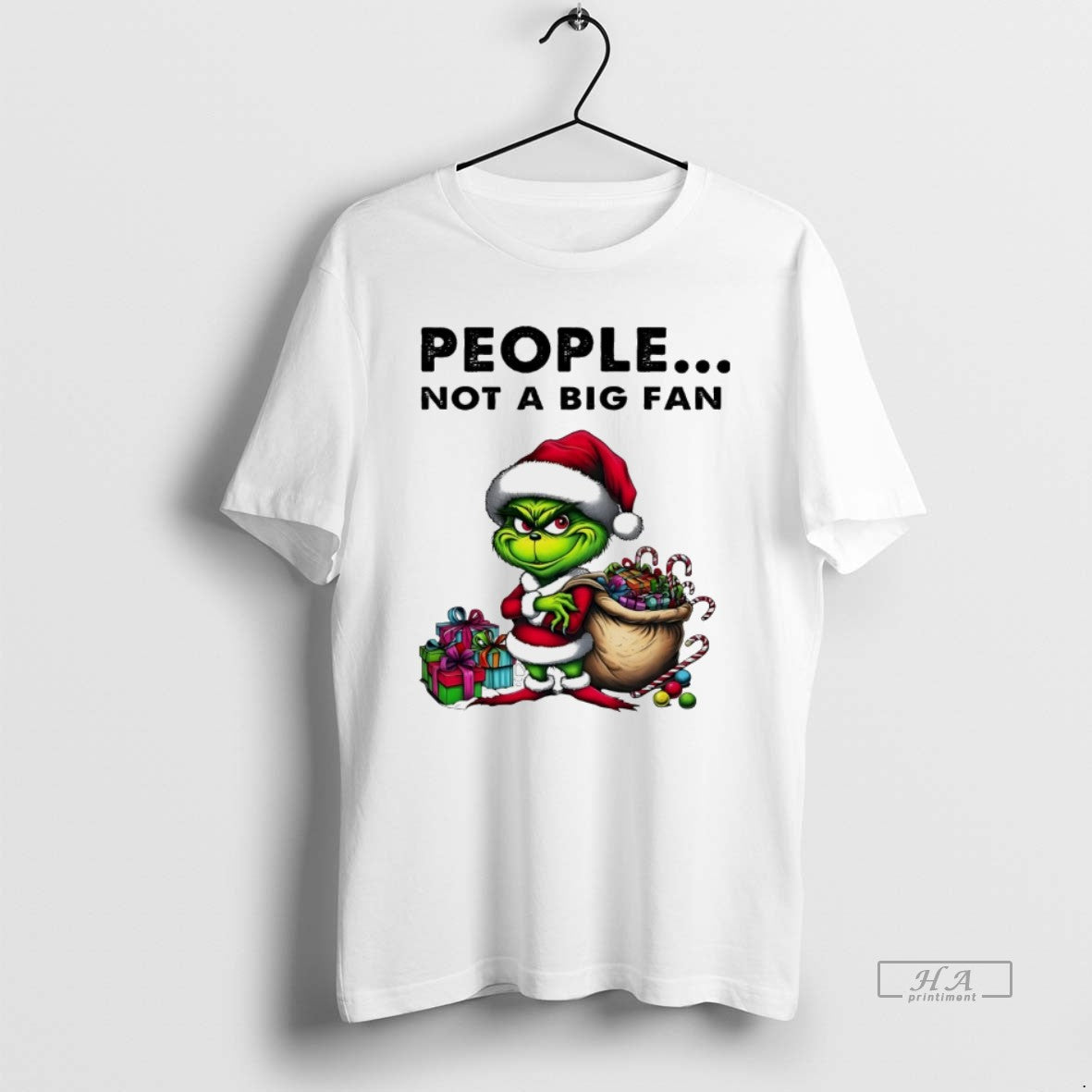 Trendy Grinch People Not Big White TShirt Designer Gift