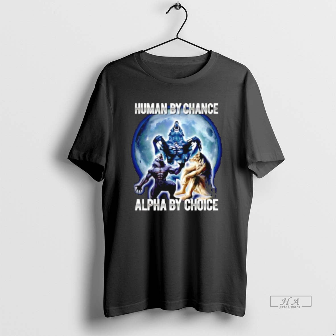 Trendy Human Chance Alpha Choice Wolf Tank Top Premium Look