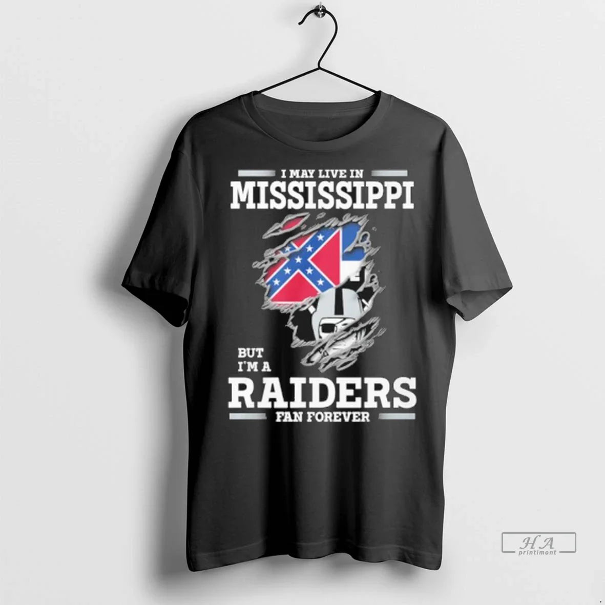 Trendy I May Live Mississippi But Im Las Vegas Raiders Forever Shirt
