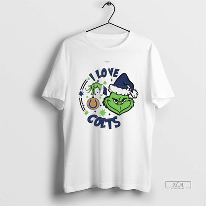 Trendy Indianapolis Colts X Santa Grinch I Love Colts White Tank Top
