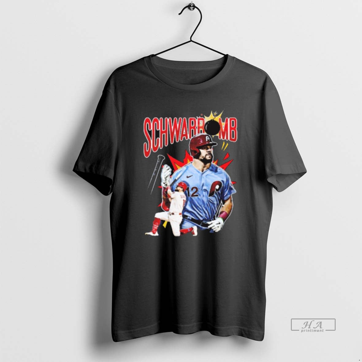 Trendy Kyle Schwarbomb Philadelphia Phillies Mlb Fanart 2025 Shirt
