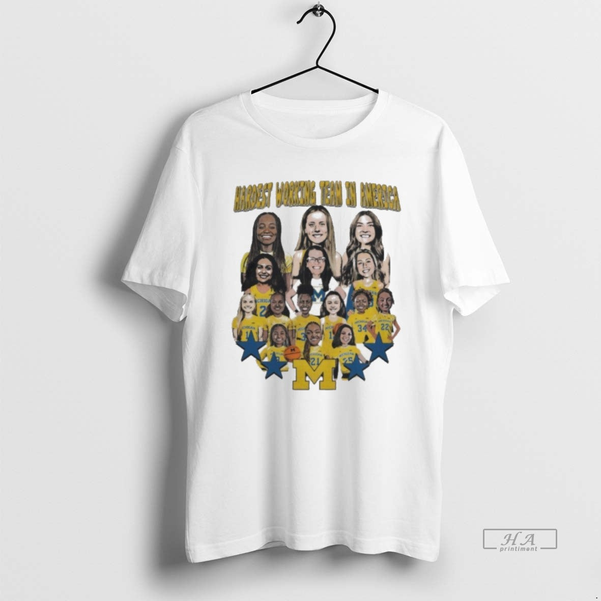 Trendy Michigan Wolverines Womens Basketball Hardest Working Team