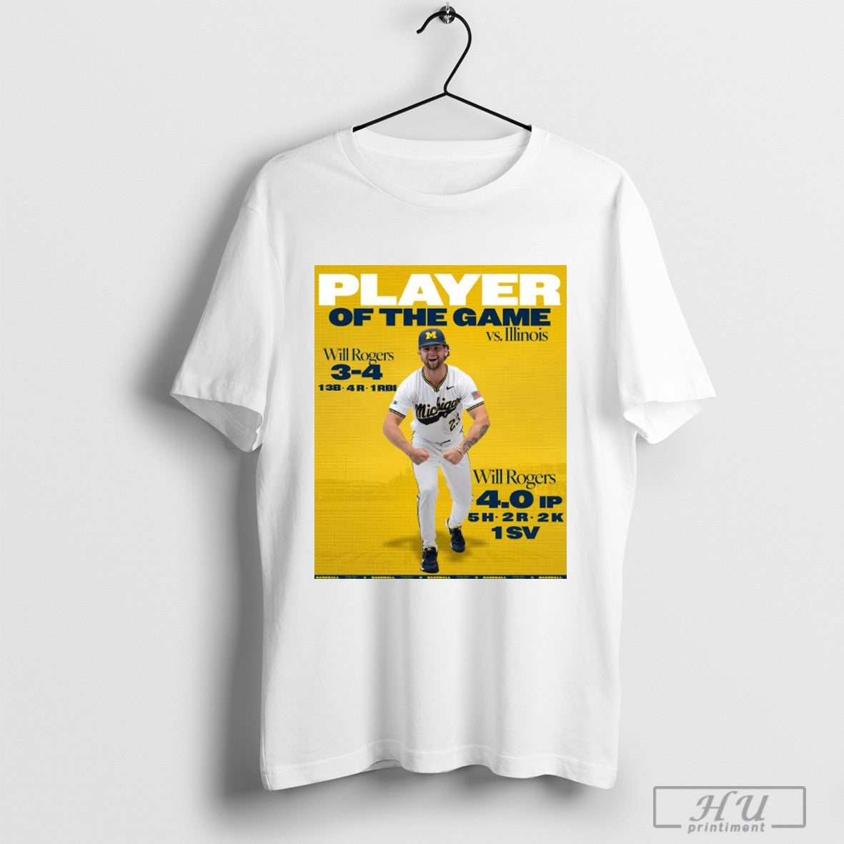 Trendy Michigan Wolverines Baseball Player Game Vs Illinois Will