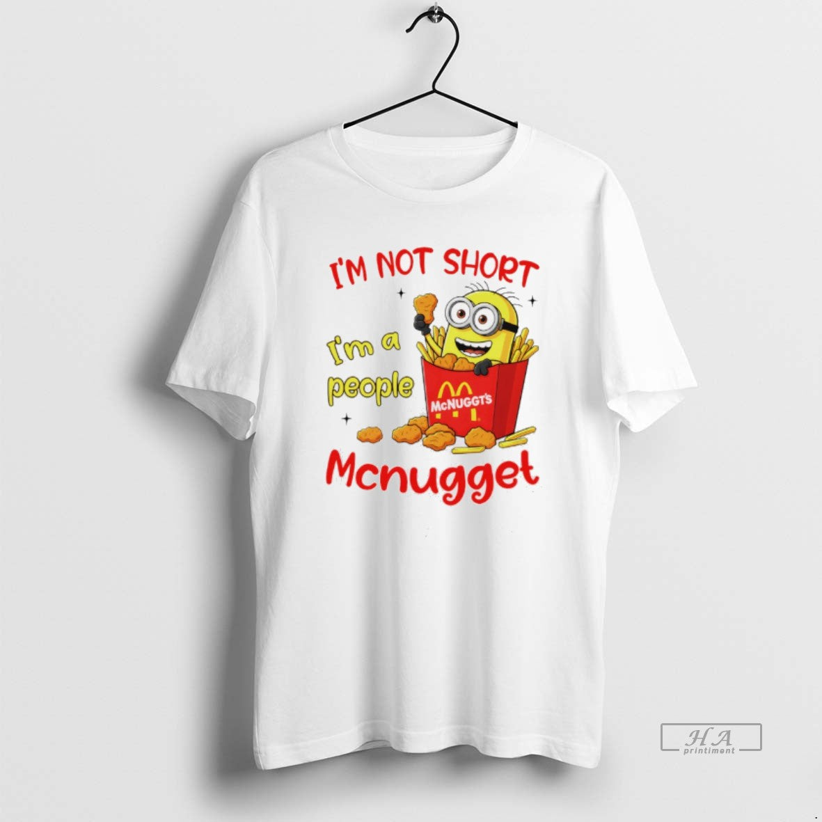 Trendy Minion Mcdonald Mcnuggts Im Not Sjort Im People Long Sleeve