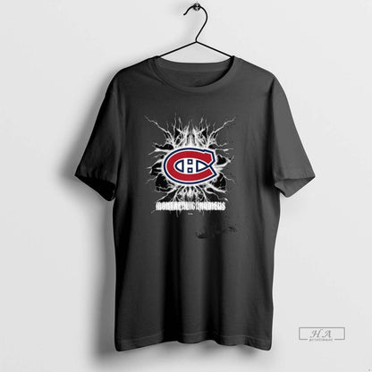 Trendy Montreal Canadiens Nhl Lightning Logo Shirt Elegant Fashion