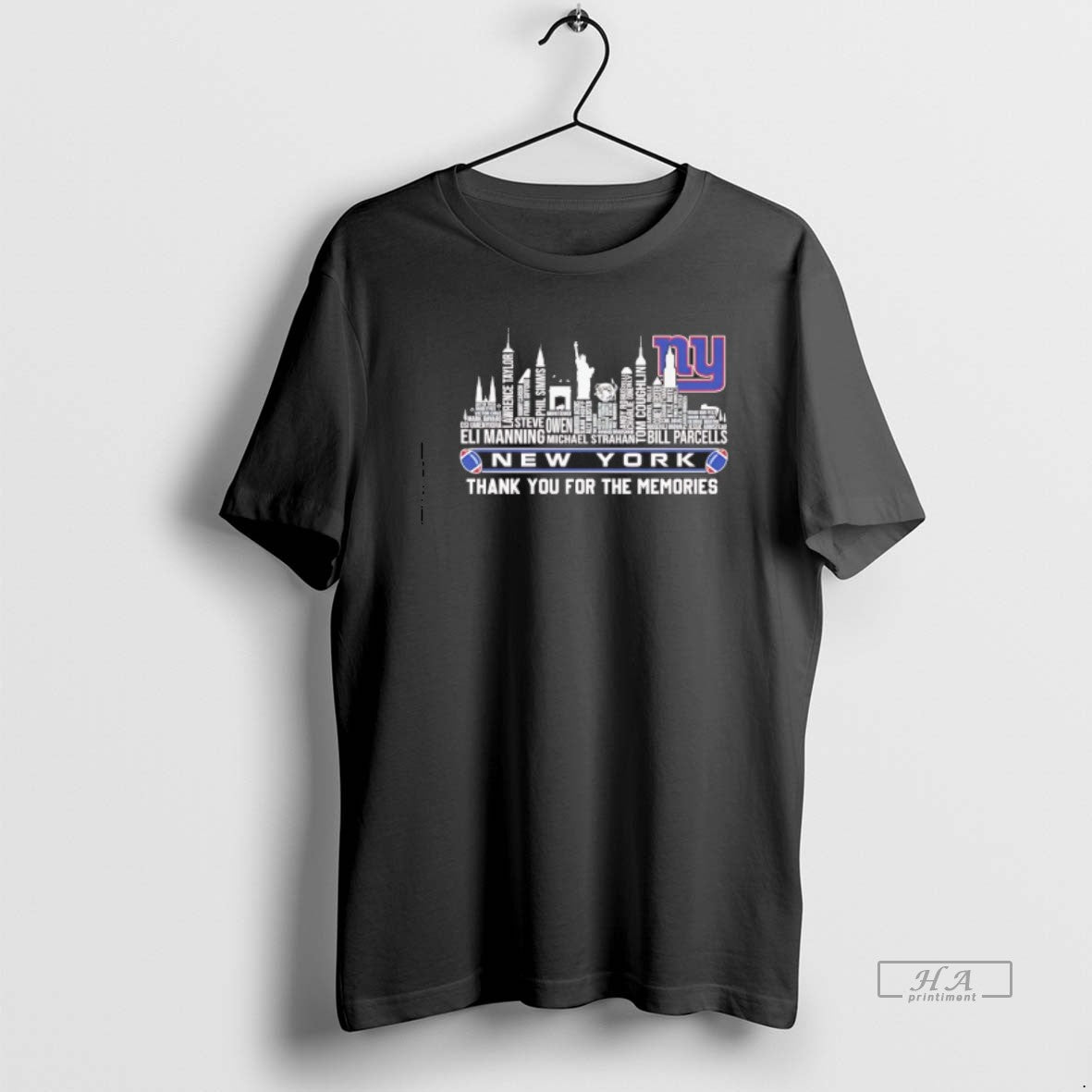 Trendy New York Giants Players Names City Skyline Thank You Memories