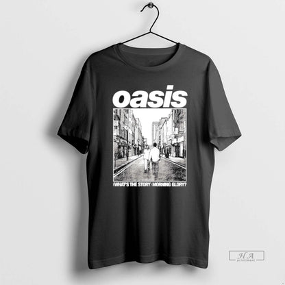 Trendy Oasis Whats Story Morning Glory Album Illustrated TShirt