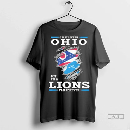 Trendy I May Live Ohio But Im Detroit Lions Forever Tshirts Tank Top