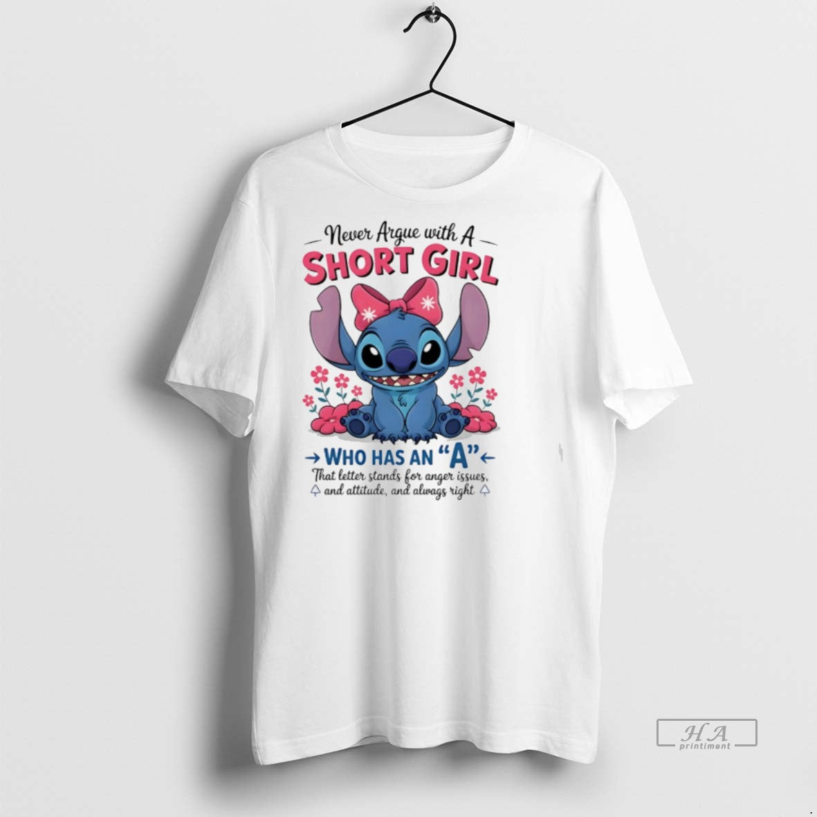 Trendy Stitch Never Argue Short Who Has That Letter Shirt Vintage