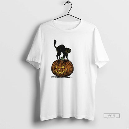 Trendy Pumpkin Cat Halloween 2025 Shirt Stylish Design
