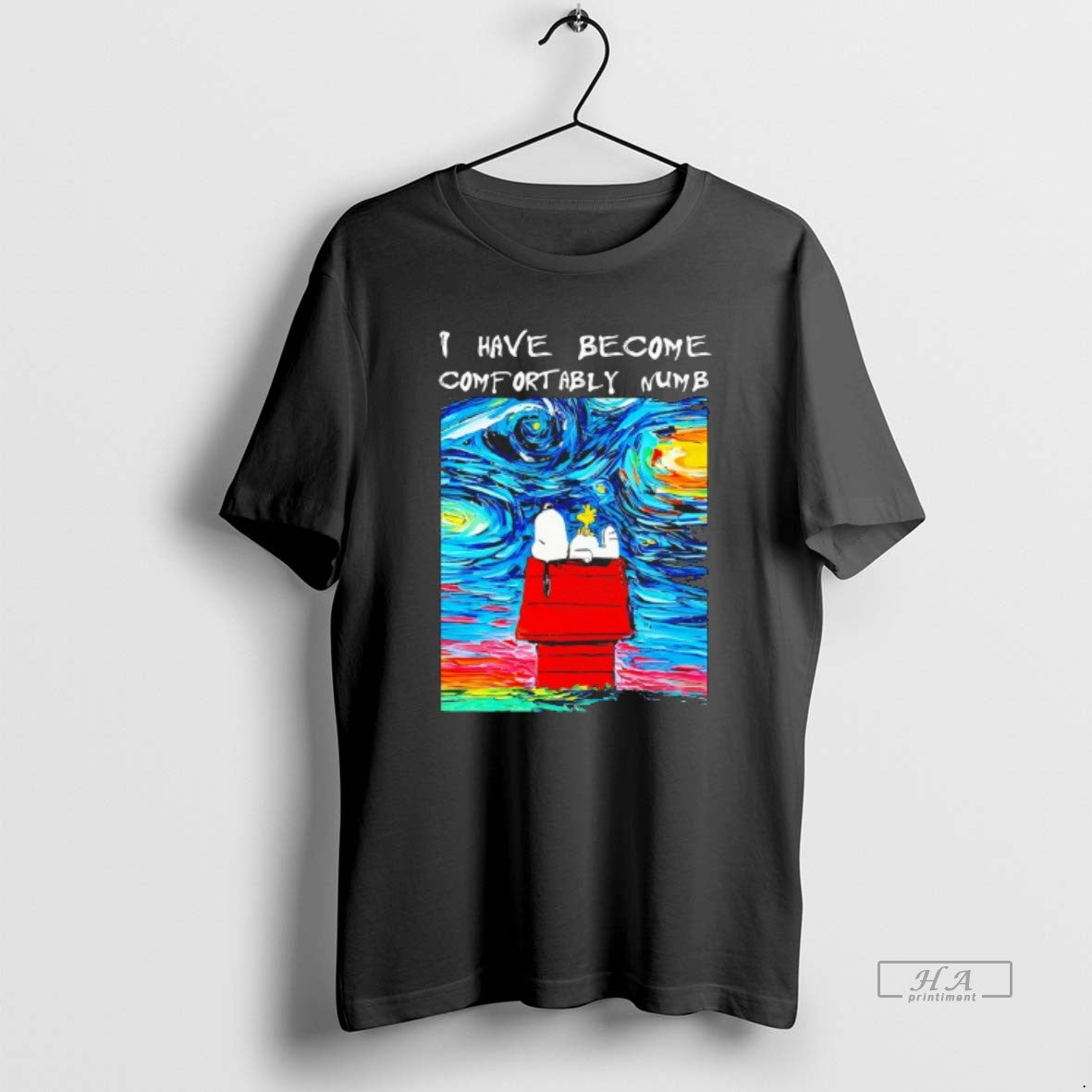 Trendy Snoopy Starry Night I Have Become Comfortably Numb Shirt