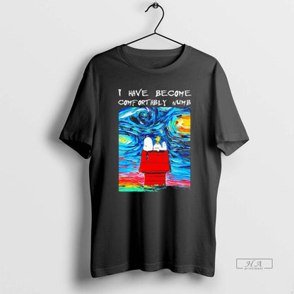 Trendy Snoopy Starry Night I Have Become Comfortably Numb Shirt