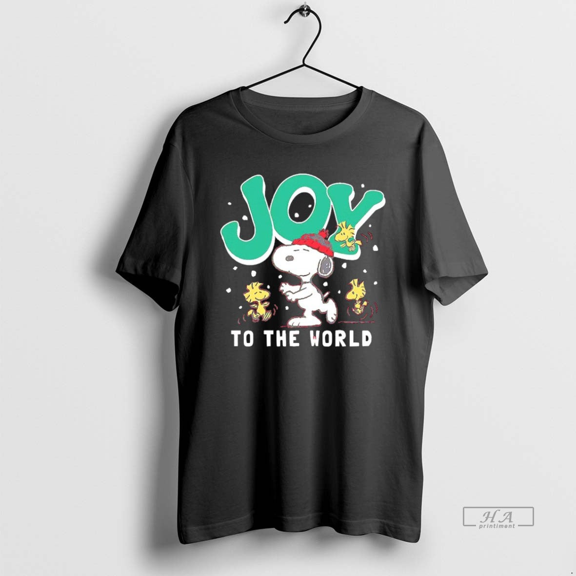 Trendy Snoopy And Woodstock Joy To World Blackshirt Shirt Exclusive