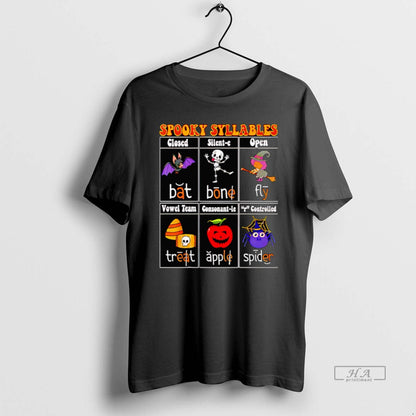 Trendy Spooky Syllables Teacher Halloween Tank Top Designer Merch