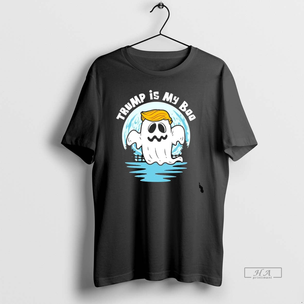 Trendy Trump Ghost Is My Boo Halloween Blackshirt Long Sleeve Vintage