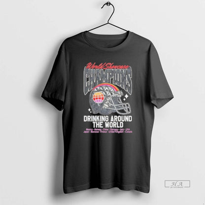 Trendy World Showcase Champions Drinking Around World TShirt Vintage