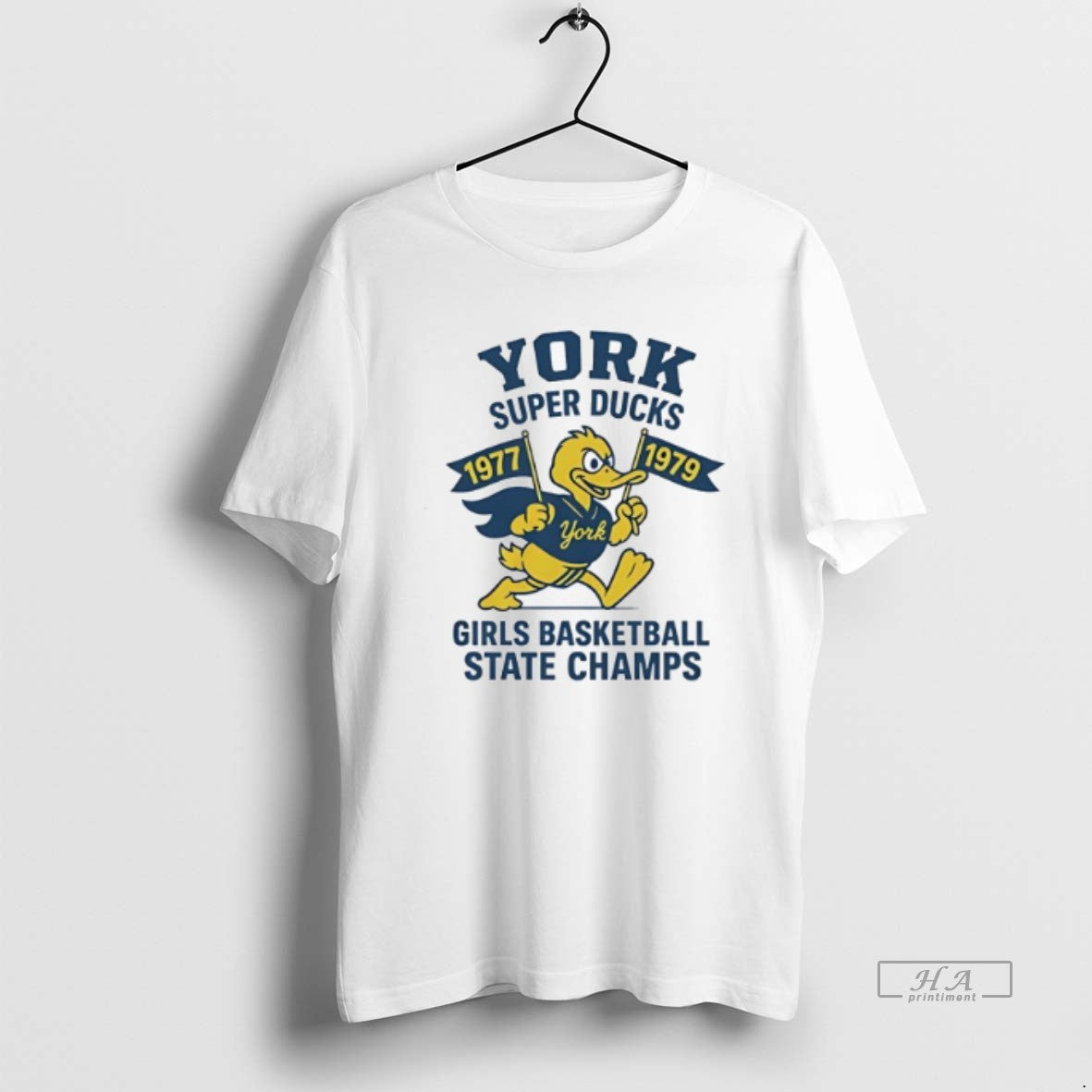 Trendy York Super Ducks Basketball State Champs 1977 1979 TShirt