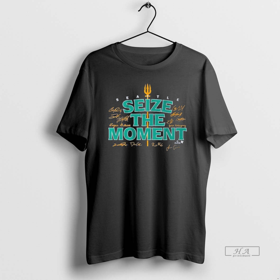 Trendy Seattle Mariners Baseball Seize Moment Signature Tee Trendy
