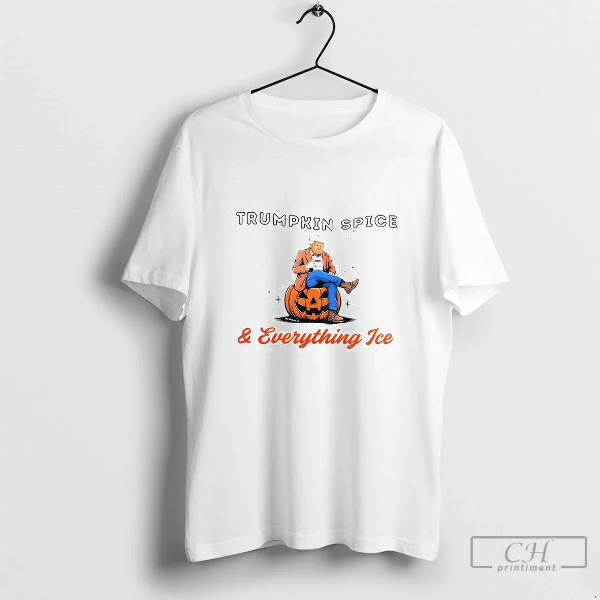 Trump Pumpkin Spice And Everything Ice Halloween Shirt Elegant Fashion