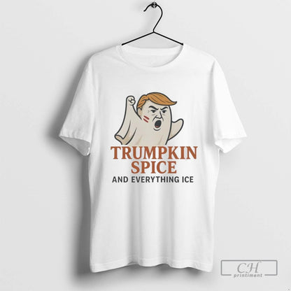 Trumpkin Spice And Everything Ice Anti Trump Ghost Halloween Tee