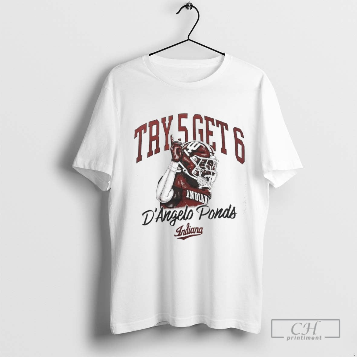 Try 5 Get 6 Dangelo Ponds Indiana Hoosiers Football Hoodie Designer
