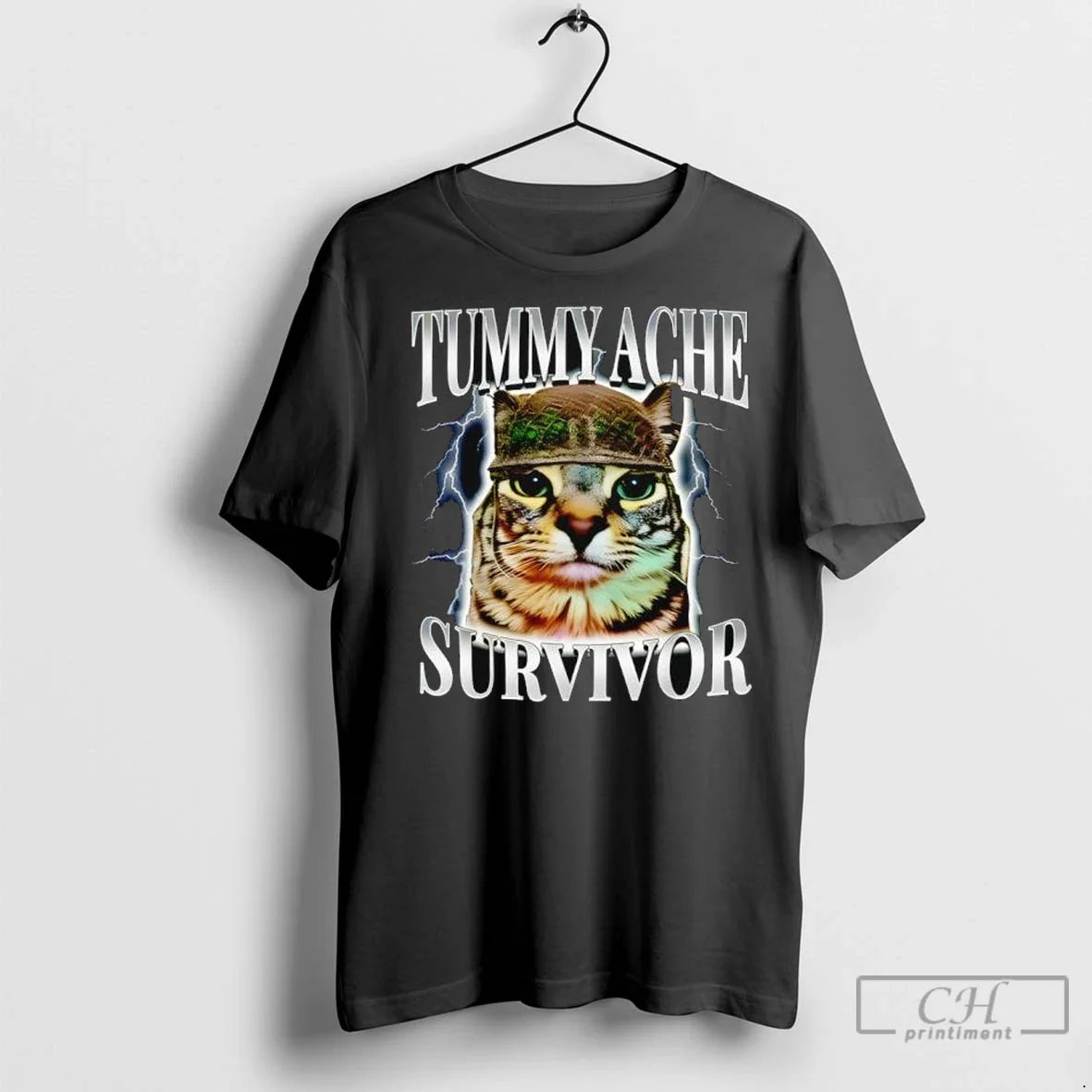 Tummy Ache Survivor Cat T Shirts TShirt Authentic Gift