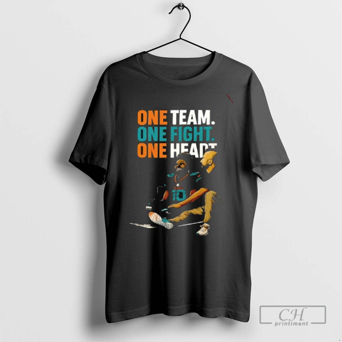 Tyreek Hill Miami Dolphin One Team One Fight One Heart T Shirts Tee