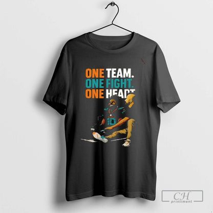 Tyreek Hill Miami Dolphin One Team One Fight One Heart T Shirts Tee