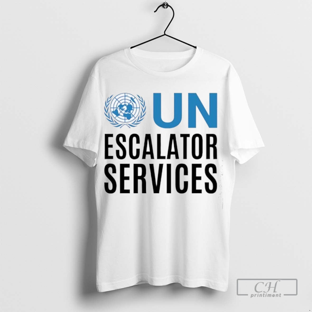 Un Escalator Services Logo TShirt Modern Merch