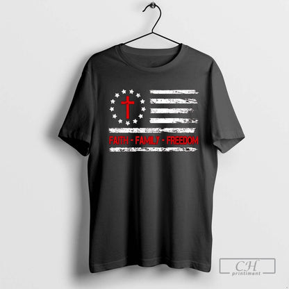 Us Christian Flag Faith Family Freedom Sweatshirt Designer Fashion