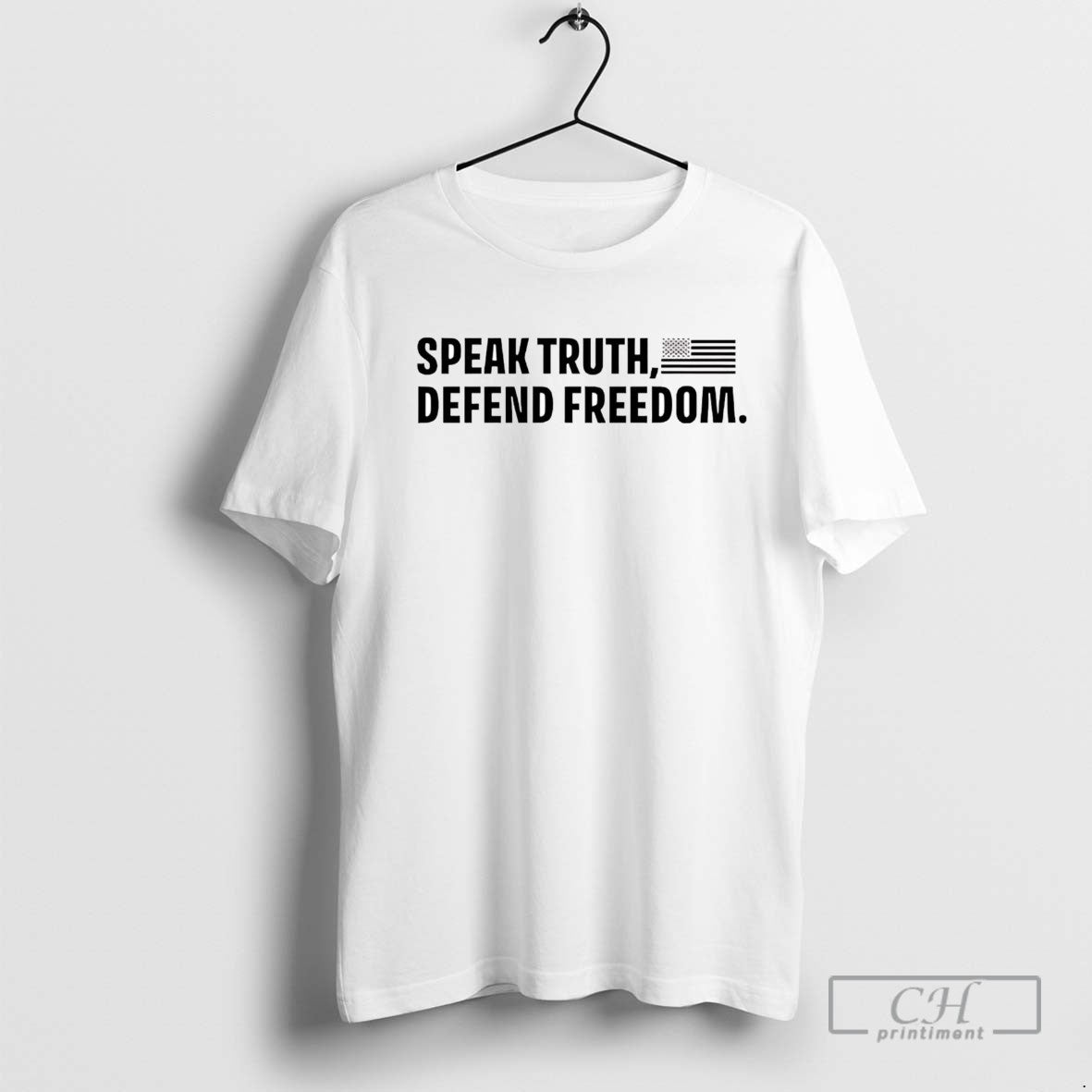 Us Flag Speak Truth Defend Freedom TShirt Elegant Fashion