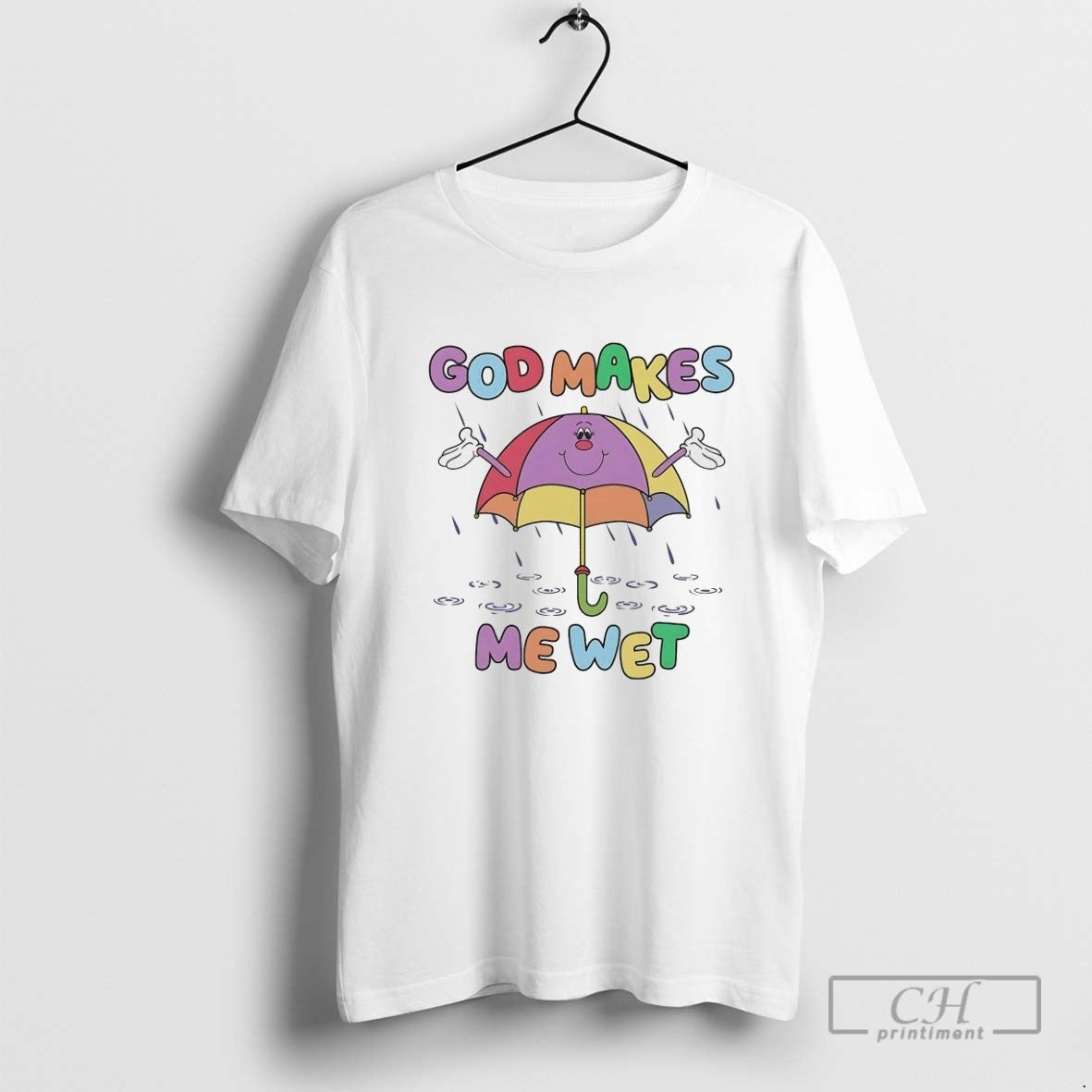 Umbrella God Makes Me Wet Sweatshirt Vintage Art