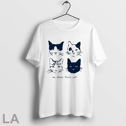 Un Deux Trois Cat T Shirts Long Sleeve Modern Art