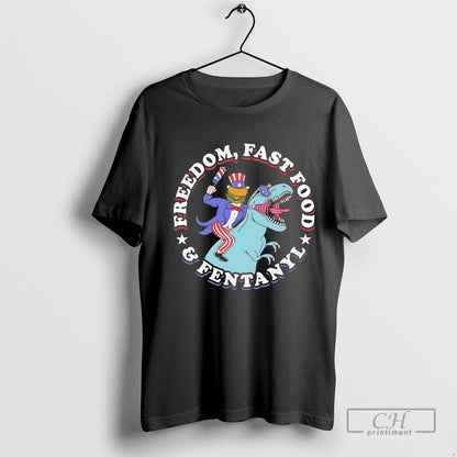 Uncle Sam Burger Riding Dino Freedom Fast Food And Fentanyl