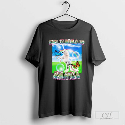 Unicorn How It Feels To Fart Away Stomach Ache Hoodie Classic Gift