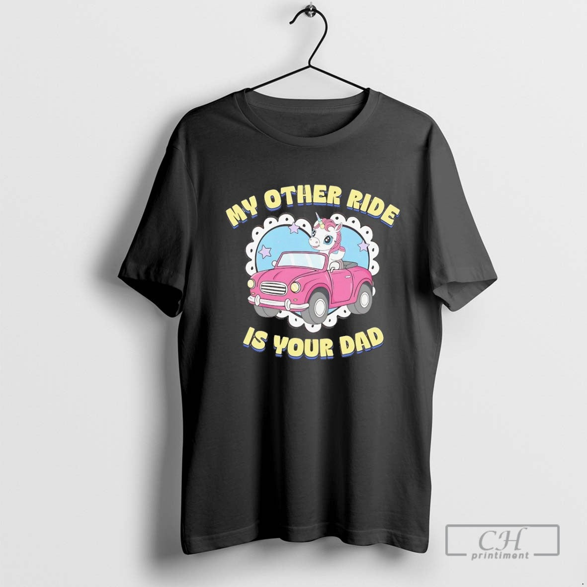 Unicorn My Other Ride Is Your Dad Tank Top Authentic Apparel
