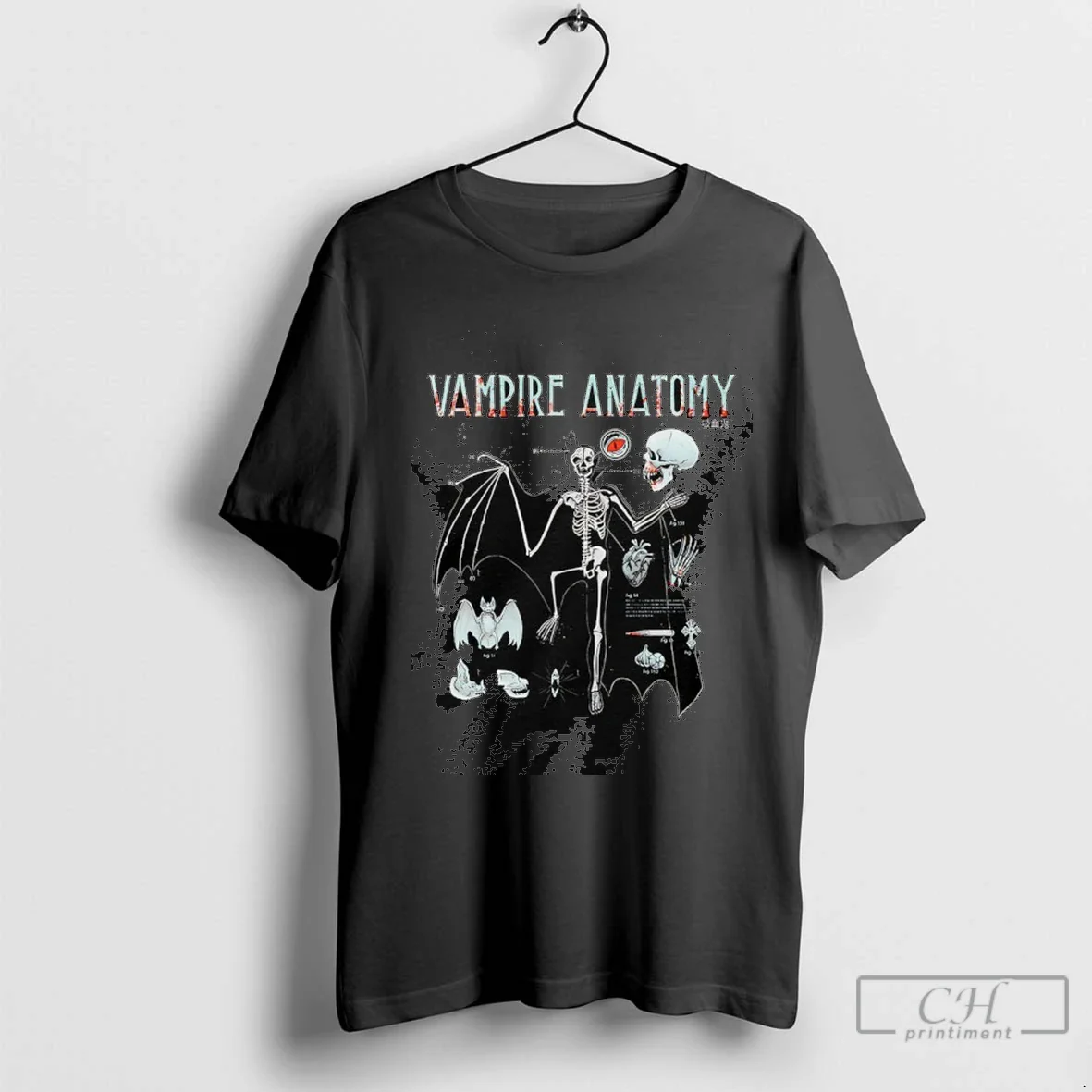 Vampire Anatomy Skeleton Hoodie Vintage Merch