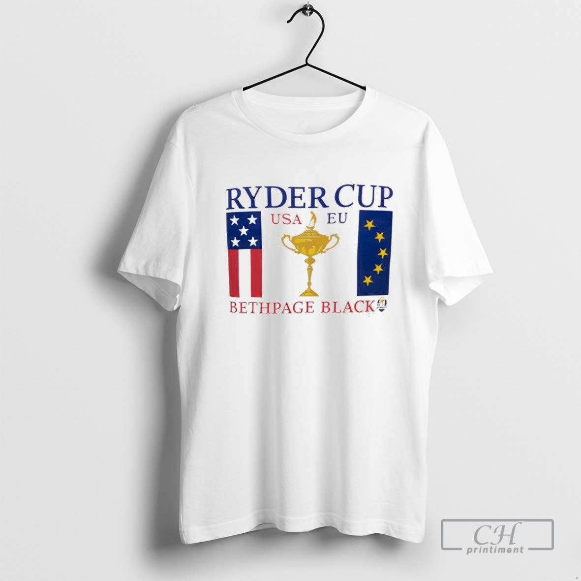 Vineyard Vines 2025 Ryder Cup Trophy Flags Shirt Stylish Style