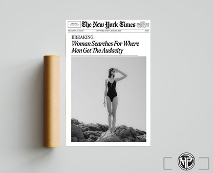 Canvas Wall Art Trendy New York Times Poster Funky Breakingwoman