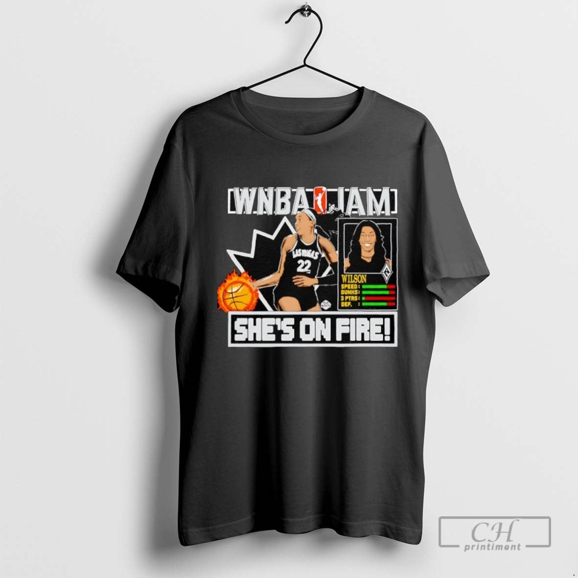 Wnba Jam Aja Wilson Shes Fire Las Vegas Aces Basketball Tank Top