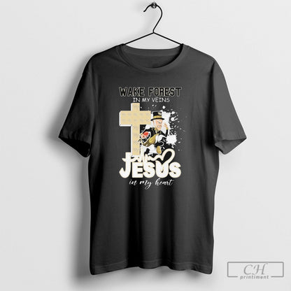 Wake Forest Demon Deacons My Veins Jesus My Heart Mascot Sweatshirt