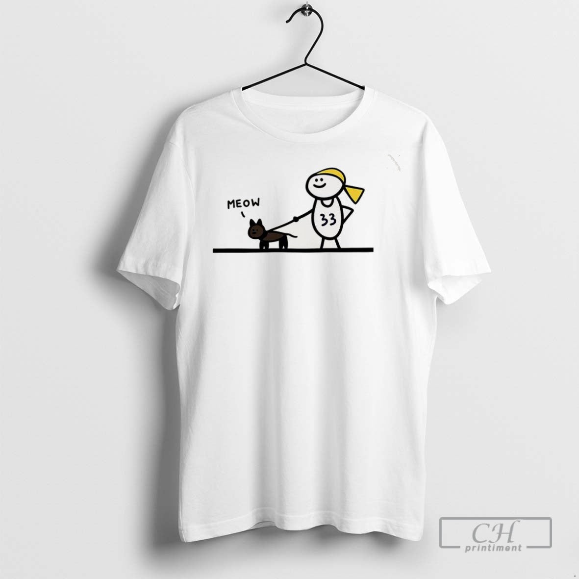 Walking Cat Number 33 Doodle T Shirts Tee Unique Merch