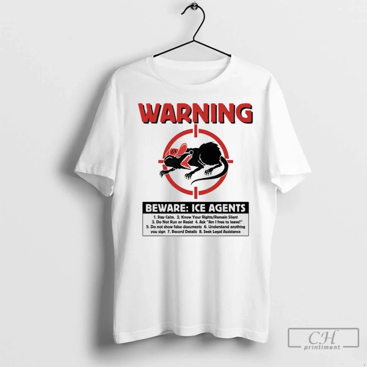 Warning Rats Beware Ice Agents T Shirts Long Sleeve Trendy Merch