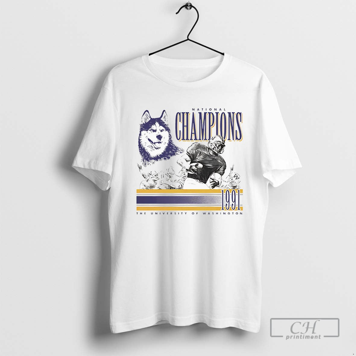 Washington Huskies Football 1991 National Champs Tank Top Authentic
