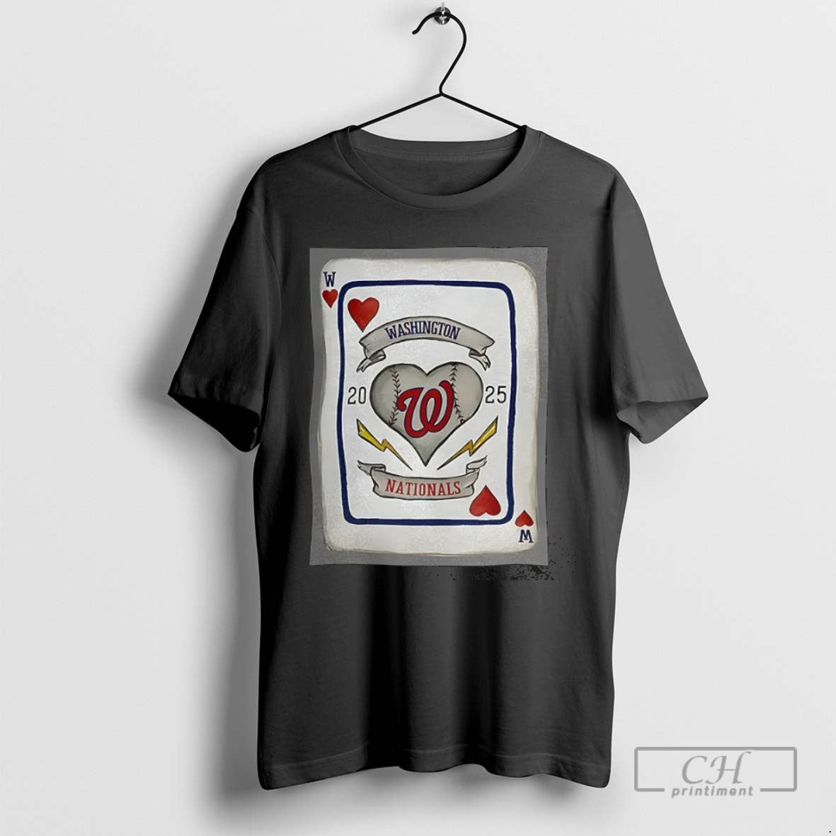 Washington Nationals Basseball Card Heart X Tiny Turnip T Shirts Tee