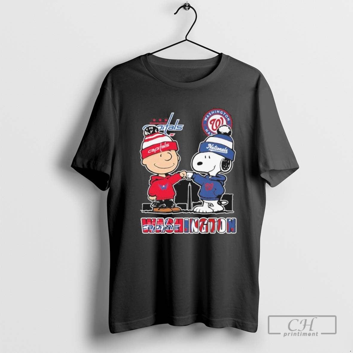 Washington Snoopy Fist Bump Charlie Brown Capitals And Nationals