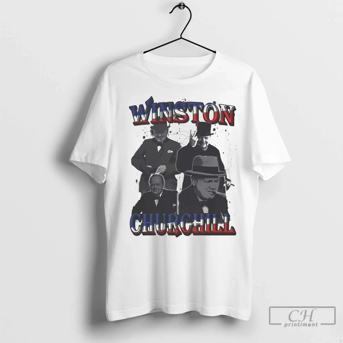 Winston Churchill Portrait T Shirts TShirt Designer Outfit