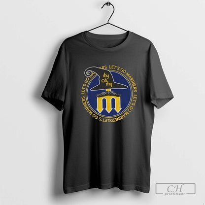 Witch Mustache Magic Cal Raleigh Lets Go Seattle Mariners Tee Premium